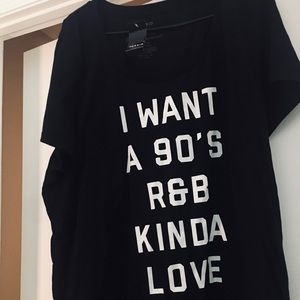 Black 90’s R&B Love Scoop Top